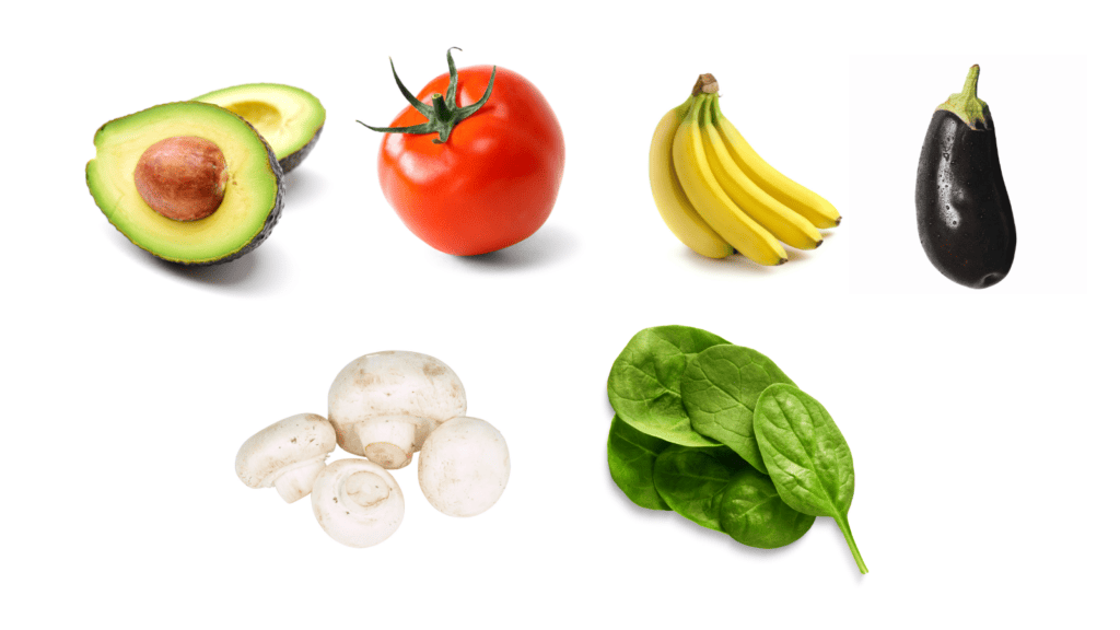 Vegetables and fruits