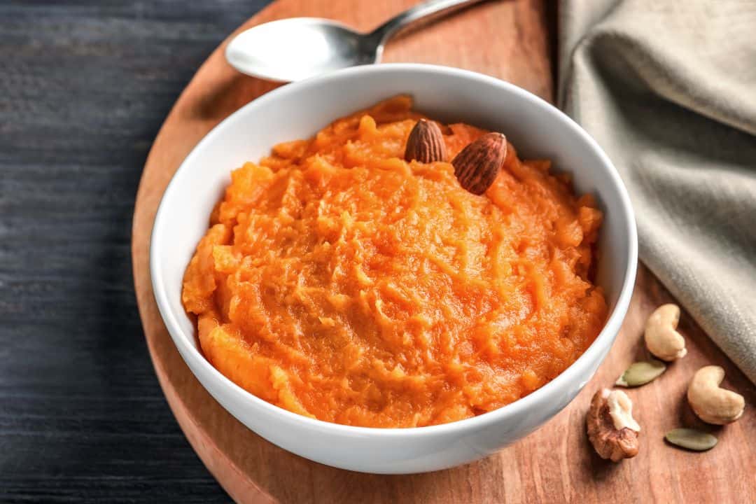 Mashed sweet potatoes