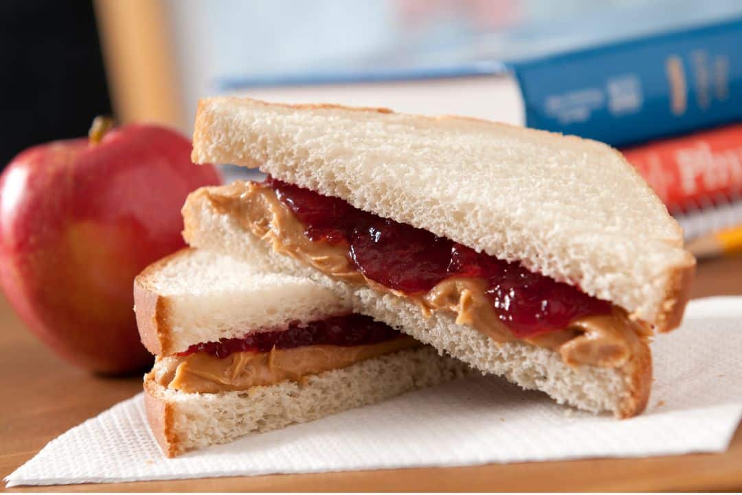 Peanut butter & jelly sandwiches