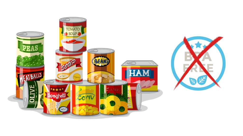 Canned foods with bpa