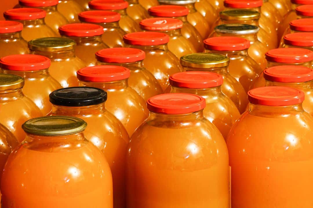 Jars of  juices non perishable thanksgiving food list