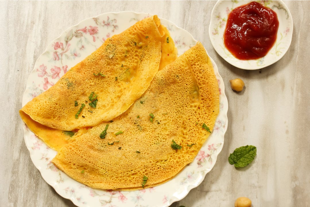 Chickpea flour crepes