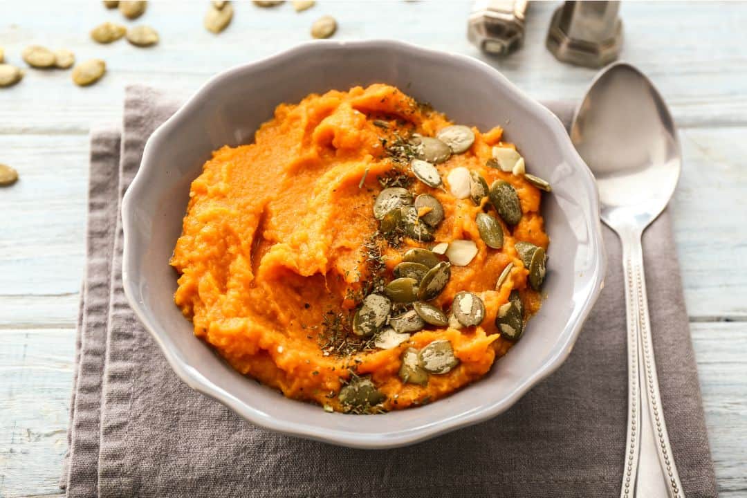 Mashed sweet potatoes