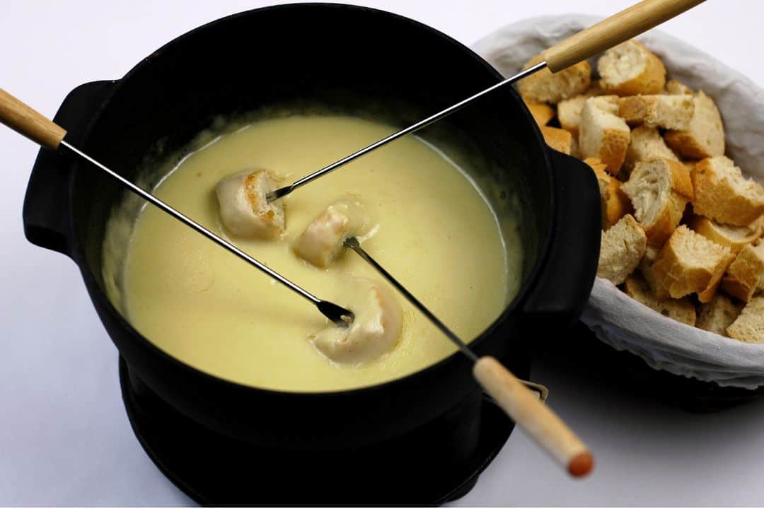 Raclette cheese fondue