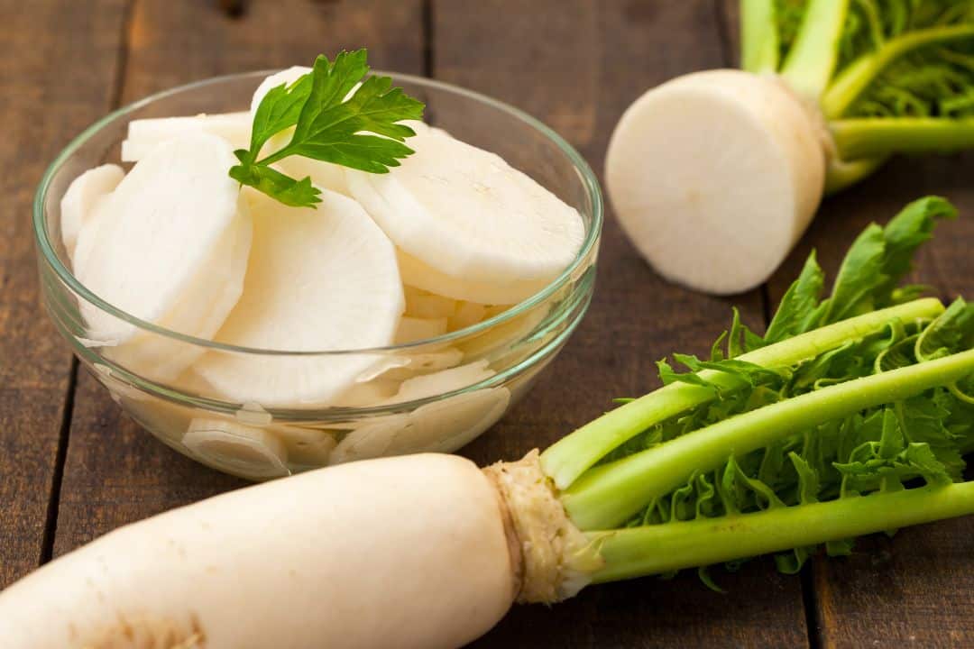 Daikon radish white food list