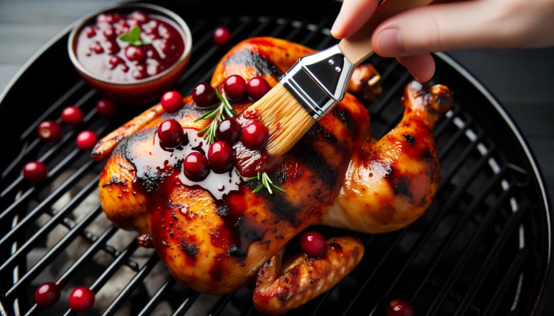 Bbq chicken: with a festive cranberry bbq sauce