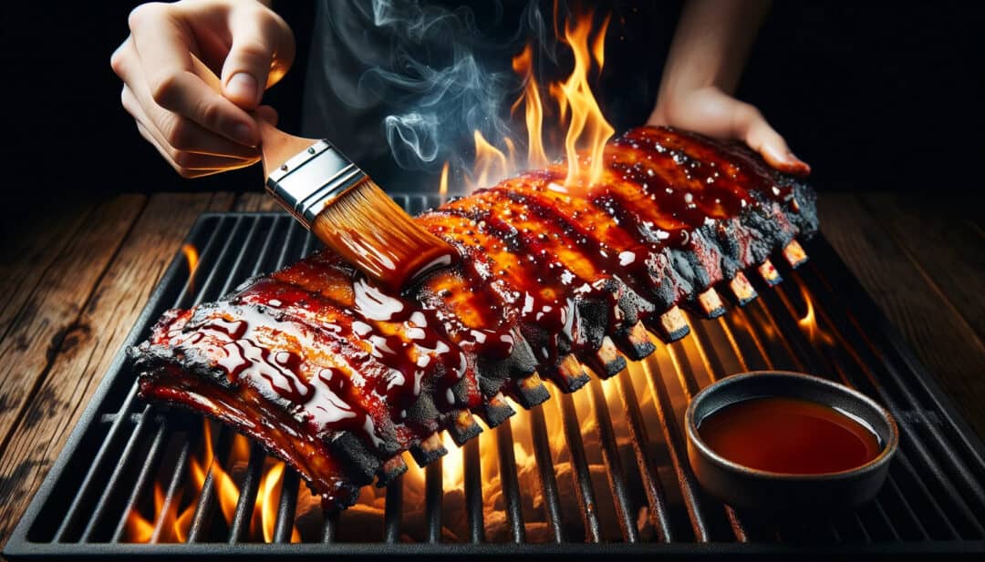 Bbq spare ribs: glazed with a maple and bourbon sauce