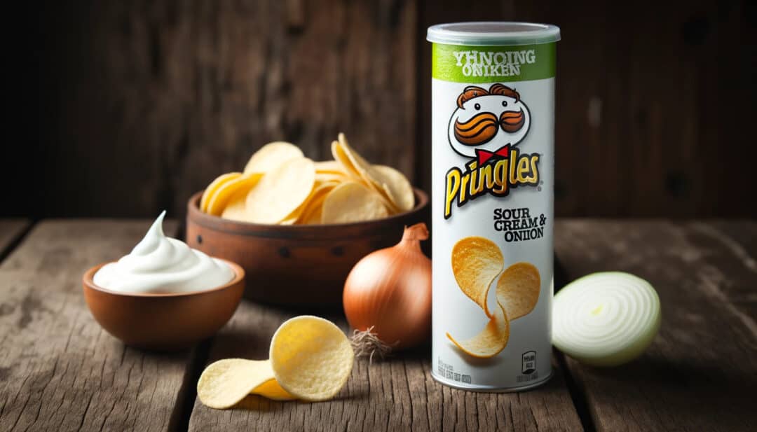 Sour cream & onion flavor pringles