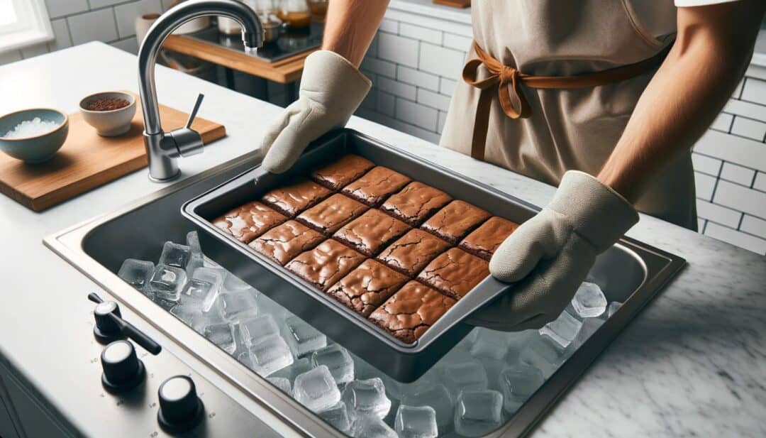 Cooling browinies in ice tray