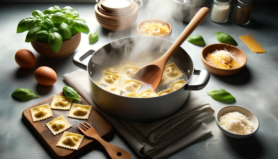Rana Ravioli in pot