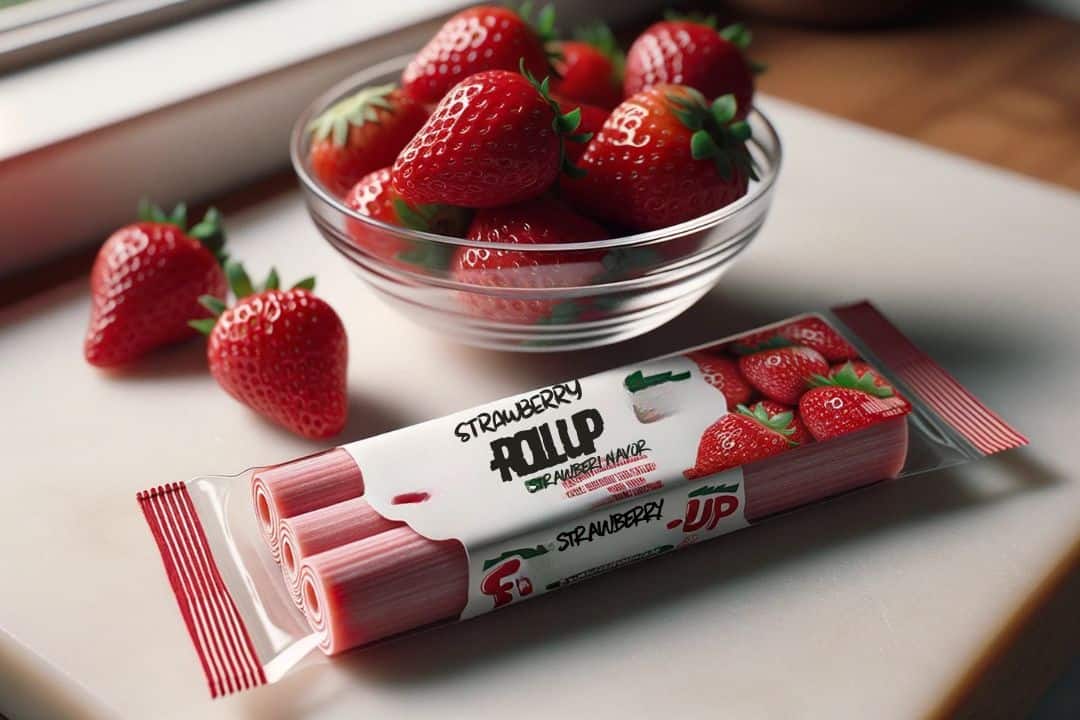 Strawberry fruit roll-up