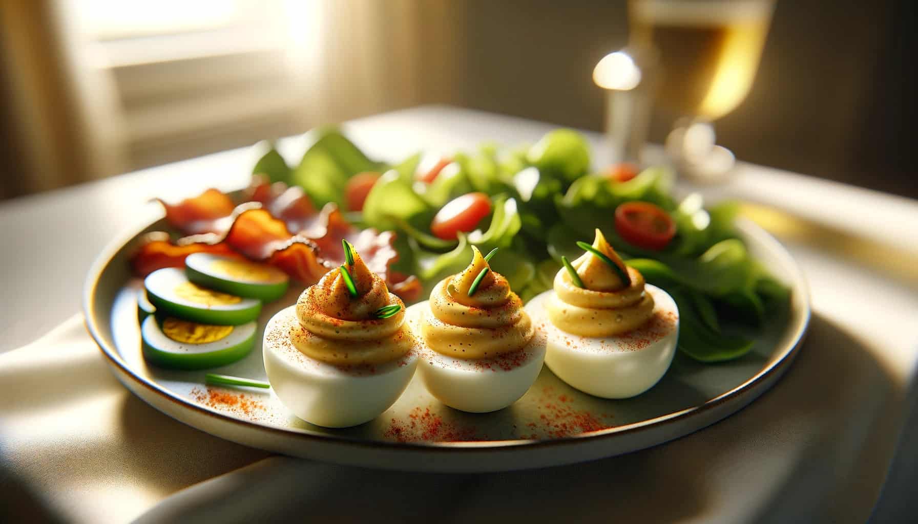 Deviled eggs meal