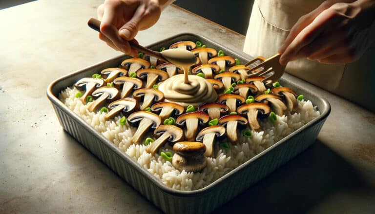 Vegan sushi bake recipe with regular oyster mushrooms