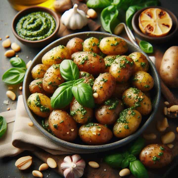 Pesto potatoes baby potatoes