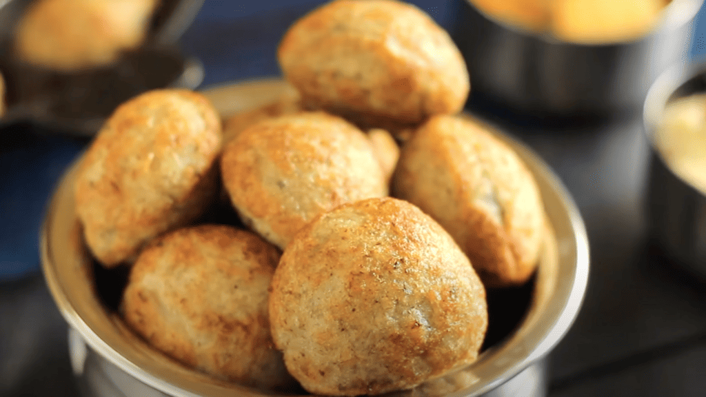 Green gram bonda in appe pan